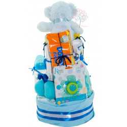 tarta de pañales para niño