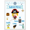 póster personalizado bebé nacimiento pirata