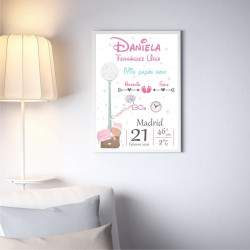 marco Nacimiento Bebé dormilón personalizado