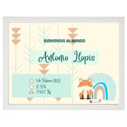 cuadro nacimiento zorrillo niño bebé