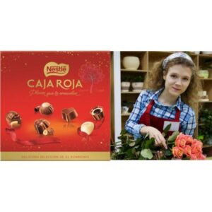regalar bombones y flores