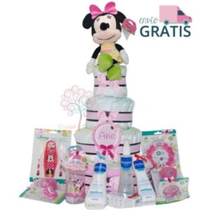 Tarta de Pañales Mustela Minnie Mouse