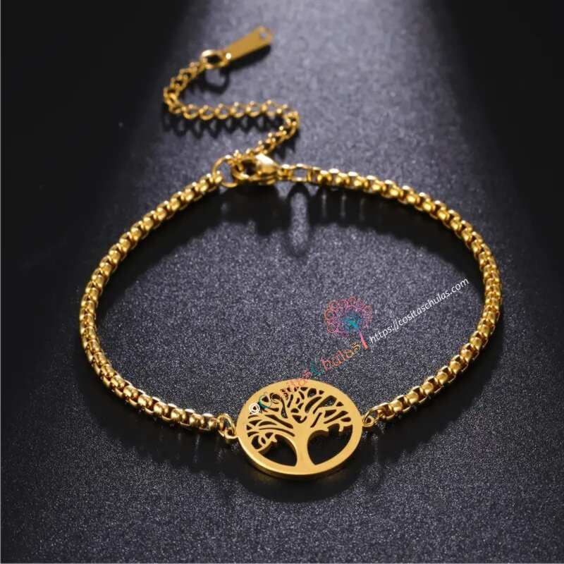 pulsera árbol vida oro